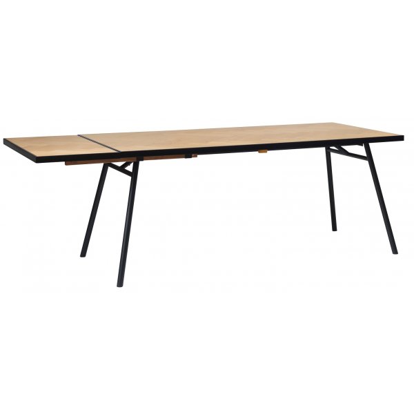 Fishbone tillggsskiva 45 x 90 cm - Svart / Ek