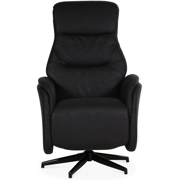 Comfort Saga (el) reclinerfåtölj med inbyggt fotstöd - Svart ecoläder Comfort Saga (el) reclinerfåtölj med inbyggt fotstöd - Svart ecoläder