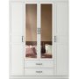 Henna kledingkast 140 x 50 x 182 cm - Wit