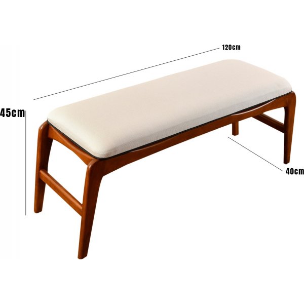 Banc tactile - Noyer/crème Banc tactile - Noyer/crème