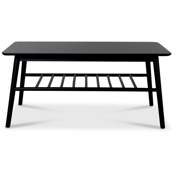 Saltö salontafel met plank 110 x 60 cm - Zwart + Vlekverwijderaar voor meubels Saltö salontafel met plank 110 x 60 cm - Zwart + Vlekverwijderaar voor meubels