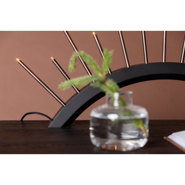 Bjrnrike ljusstake - Svart/Koppar