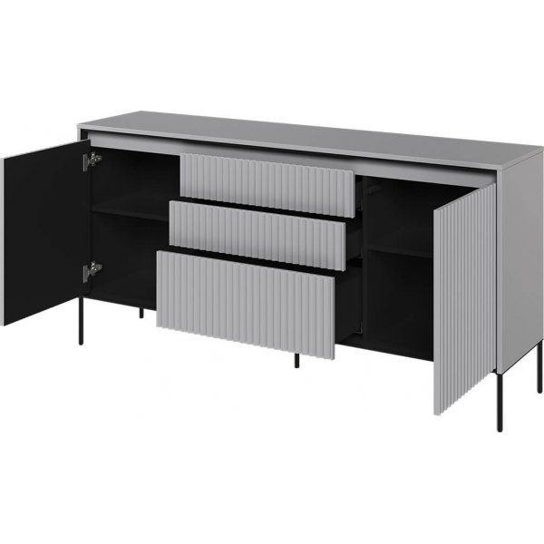 Buffet Trend L166 cm - Gris/noir Buffet Trend L166 cm - Gris/noir
