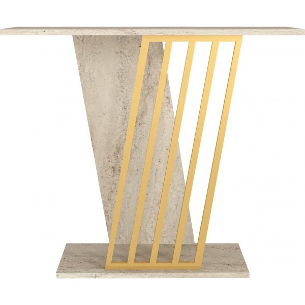 Table en relief par gravité - Or/travertin Table en relief par gravité - Or/travertin