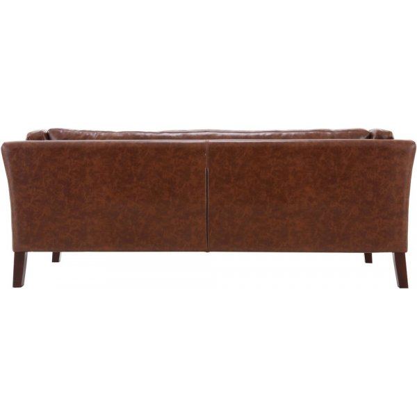 Soffa 3-sits brun vintage PU 198 cm - Heritage Soffa 3-sits brun vintage PU 198 cm - Heritage