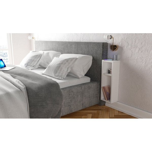Sängbord vägghängt / ståendes + Möbeltassar Sängbord vägghängt / ståendes + Möbeltassar
