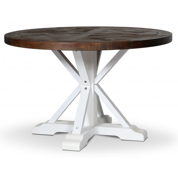 Tuva runt matbord Ø120 cm - Brun / Vit Tuva runt matbord Ø120 cm - Brun / Vit