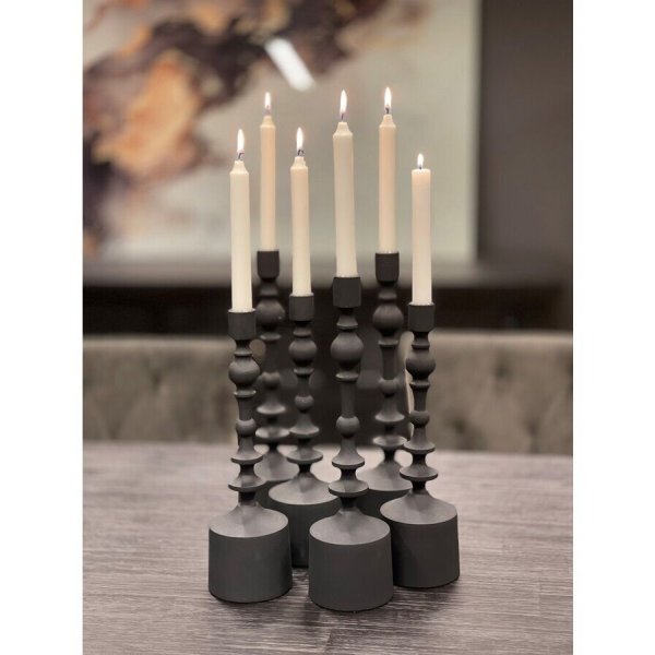 Basilio kandelaar groot - Zwart