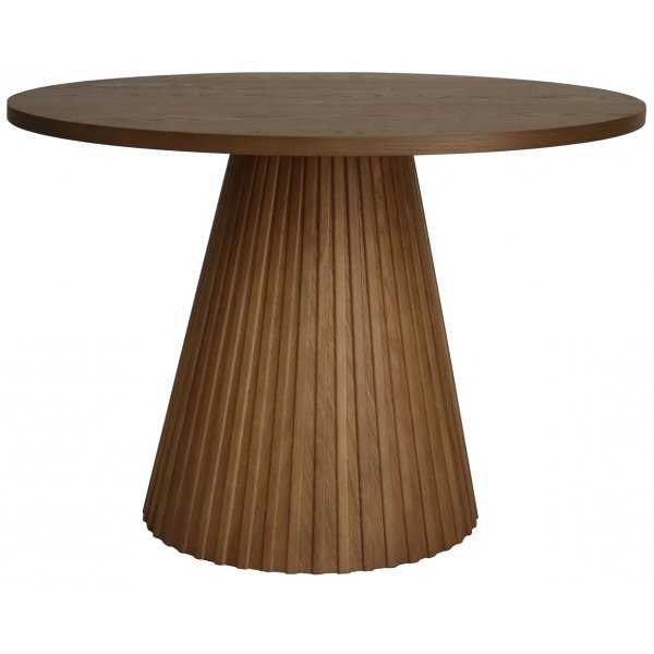 Cleo runt matbord 130 cm - Brunbetsad ek