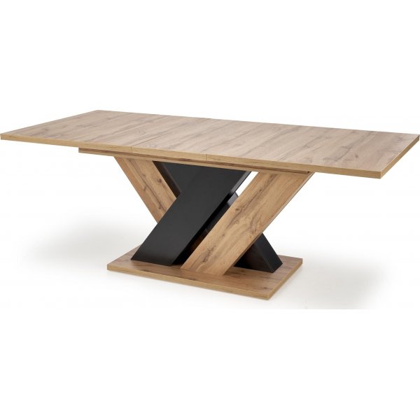 Table à manger Brandon 160-200 x 90 cm - Chêne Wotan/noir Table à manger Brandon 160-200 x 90 cm - Chêne Wotan/noir