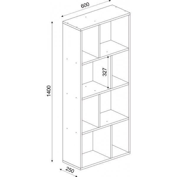 Wendy bokhylla - Ek/antracit Wendy bokhylla - Ek/antracit
