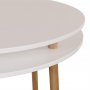 Hay runt matbord 110 cm - Vit/Ek