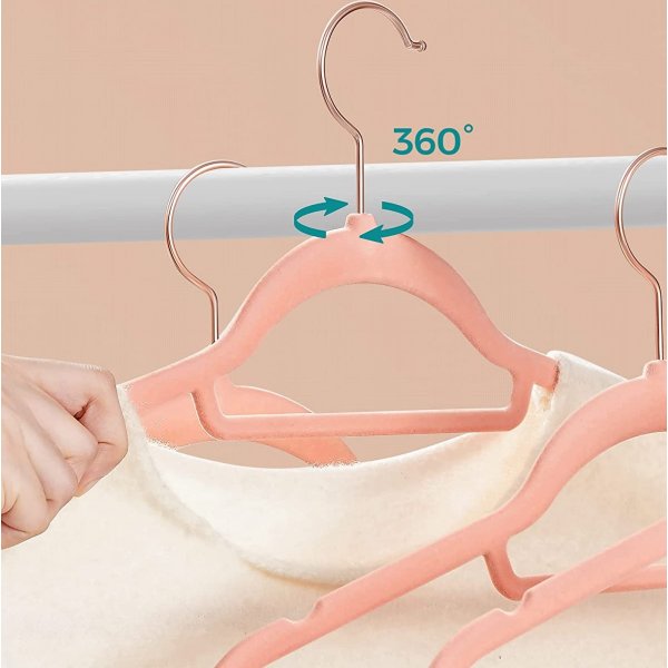 Klädgalge, sammet, 43,5 cm, 30-pack - Rosa Klädgalge, sammet, 43,5 cm, 30-pack - Rosa