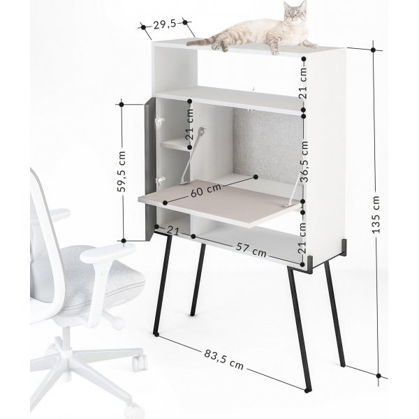 Tatti skåp - Ljus mocka/vit/antracit Tatti skåp - Ljus mocka/vit/antracit