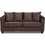 Tempel 2-sits soffa med nitar i brun sammet