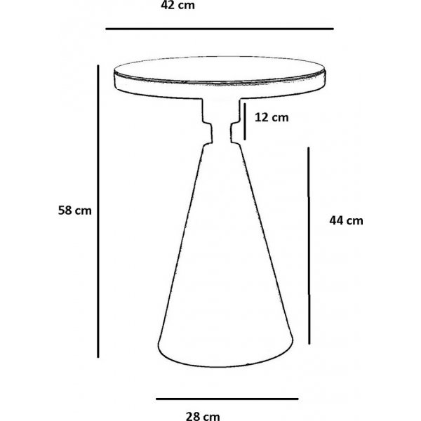 Chalice sidobord Ø42 cm - Vit/svart Chalice sidobord Ø42 cm - Vit/svart