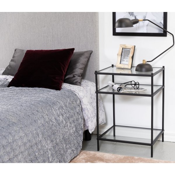 Tiffany Sängbord höjd 70 cm med glashylla 70 x 50 x 40 cm Tiffany Sängbord höjd 70 cm med glashylla 70 x 50 x 40 cm