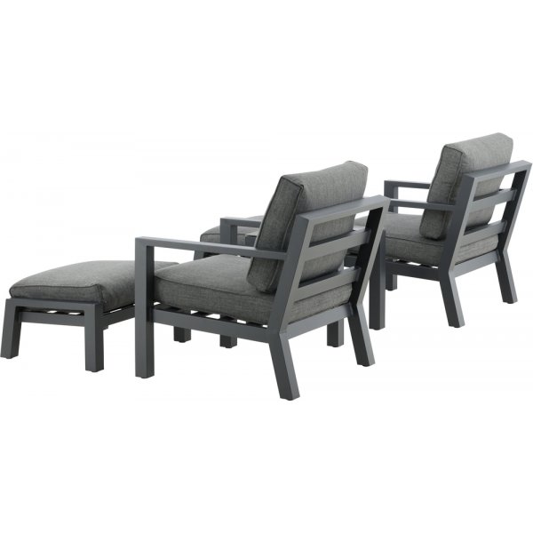 Groupe lounge Barcelona - Noir/gris Groupe lounge Barcelona - Noir/gris