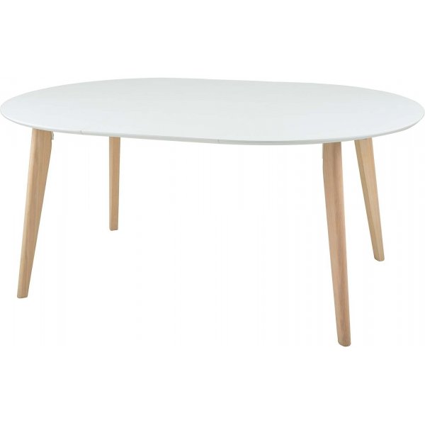 Table ā manger Fjälkestad Ø120 cm - Blanc/chęne Table ā manger Fjälkestad Ø120 cm - Blanc/chęne