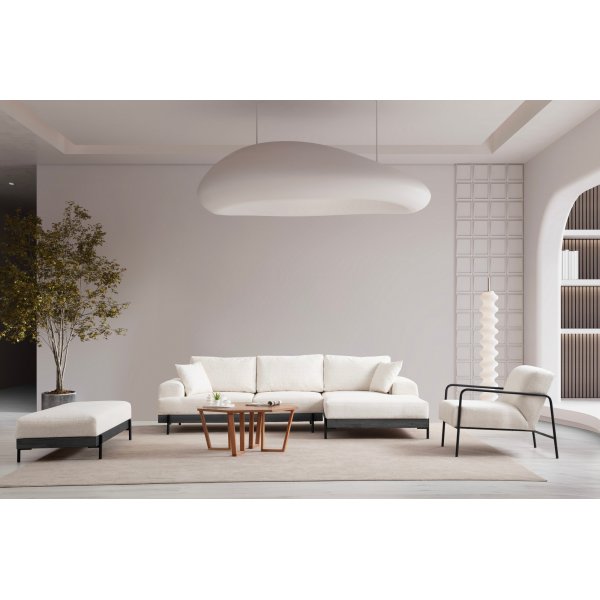 Pouf Eti - Blanc/noir Pouf Eti - Blanc/noir