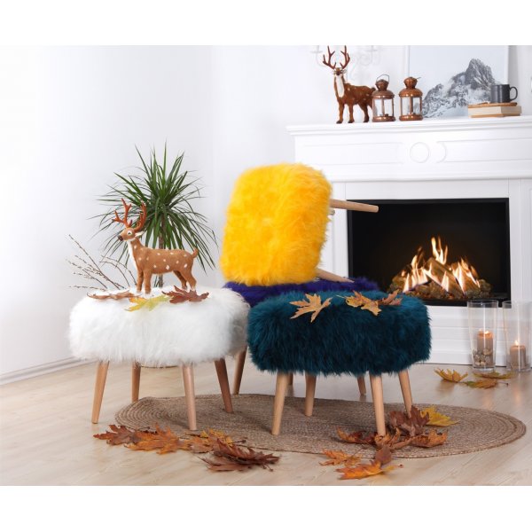 Deer sittpuff - Vit Deer sittpuff - Vit