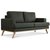 Ventura 2-sits soffa - Mrkgrn (tyg)
