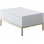 Table basse Lord 90 x 60 cm - Blanc/dor