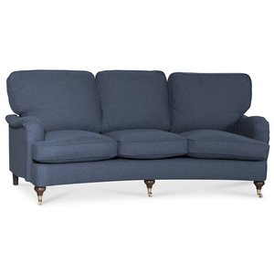 Howard Watford deluxe 4-sits svängd soffa - Navyblå