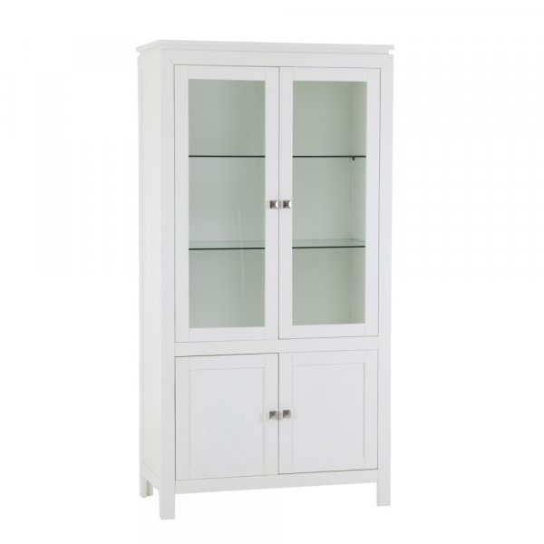 Fargo vitrinskp 4 drrar, 2 med glas - Vit