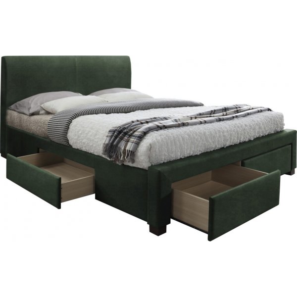 Arijana bedframe met opbergruimte 160x200 cm - Groen fluweel