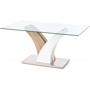 Constanza eettafel 160 cm - Wit/eiken