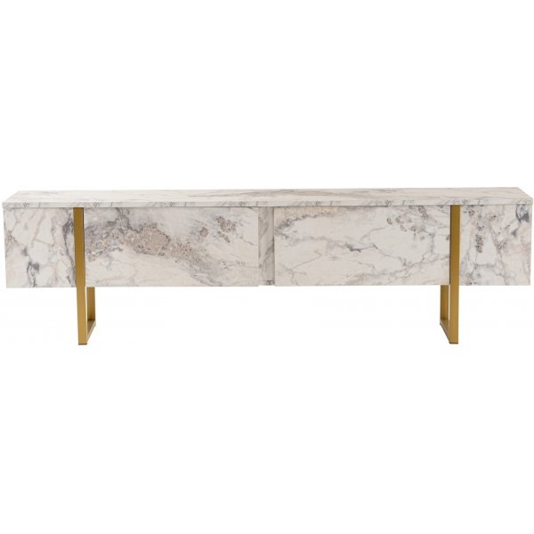 Meuble TV Serenity - Marbre blanc/or Meuble TV Serenity - Marbre blanc/or