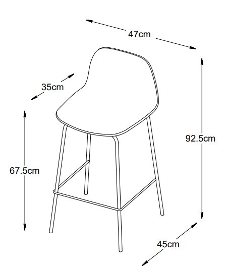 Sheba vit barstol SH 67,5 cm