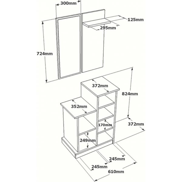 Charlotte hallmbel - Valnt/svart