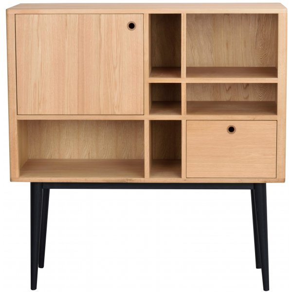 Vienna highboard - Ek/svart Vienna highboard - Ek/svart