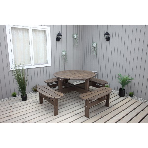 Ronda meubelgroep - Tuinbank & tafel in één - Bruin Ronda meubelgroep - Tuinbank & tafel in één - Bruin