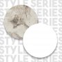 Style barbord 120 x 51,6 cm - Vit/marmor