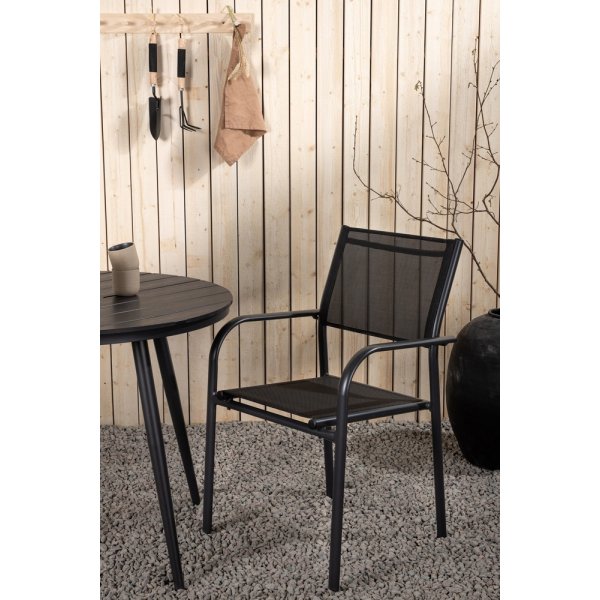 Break utematgrupp med 2 st Santorini stolar - Svart