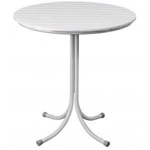 Holm� utebord runt �70 cm - Vit