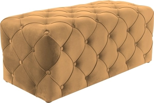Aviva puff 102 cm - Orange sammet