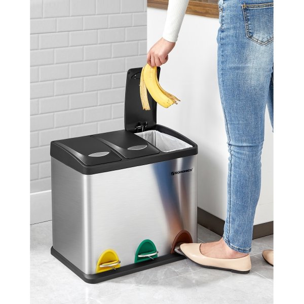 Maiken soptunna 24 l - Silver