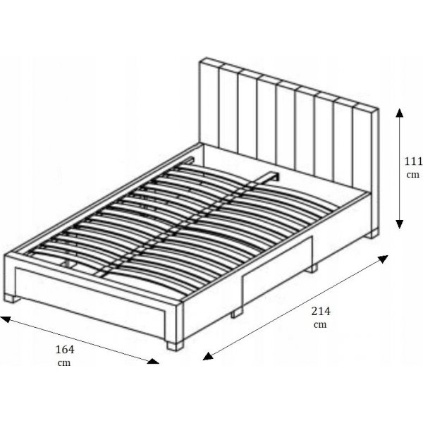 Grace bedframe 160x200 cm - Groen
