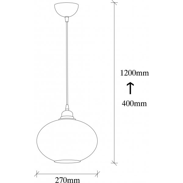 Smoke taklampa 50 - Svart