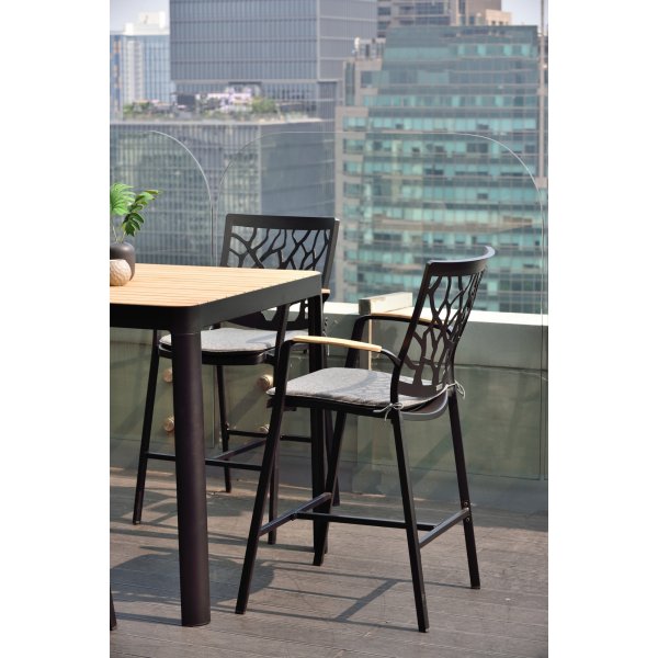 Portals lounge groep 5 - Zwart/teak Portals lounge groep 5 - Zwart/teak