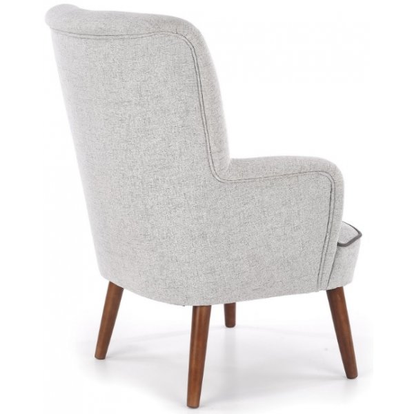 Fauteuil Terese - Gris clair/noyer Fauteuil Terese - Gris clair/noyer