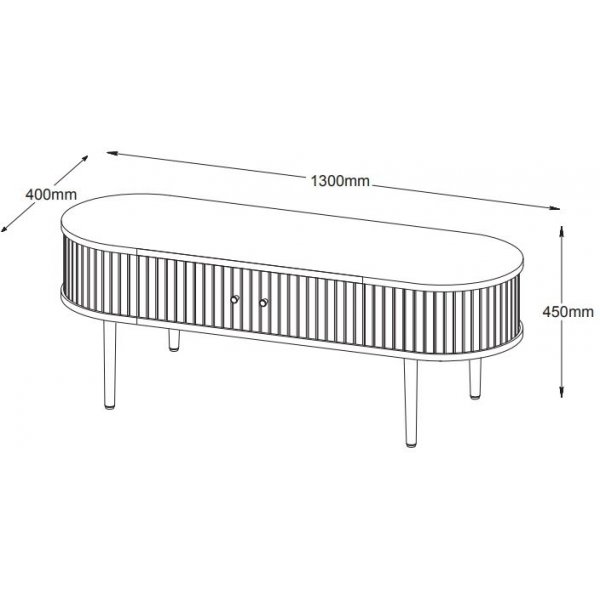 Slide TV-bänk - Brunlackad ek Slide TV-bänk - Brunlackad ek