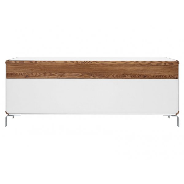 Livia mediabnk B150 cm - Vit/Tr