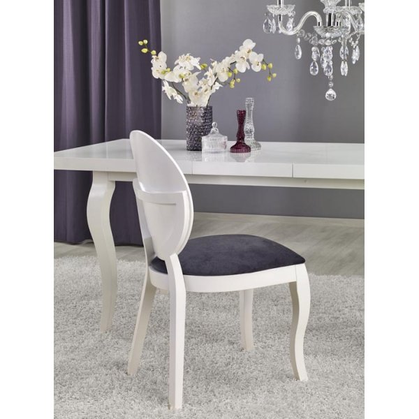 Table  manger extensible Lorens 160-240 cm - Blanc Haute Brillance