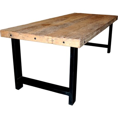 Älvsborg matbord 221 cm - Återvunnet trä/metall