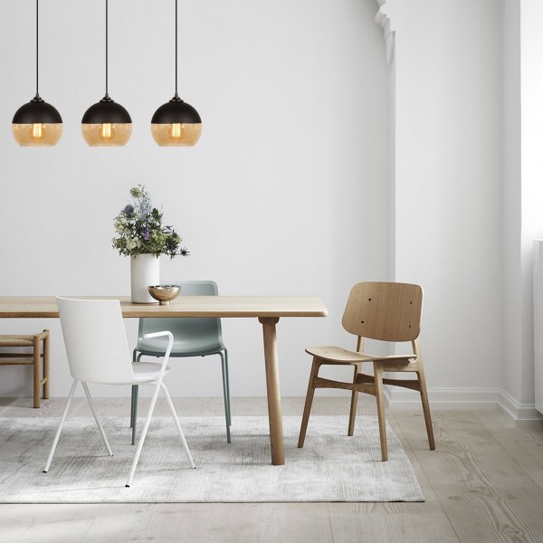 Plafonnier Camini 872 - Noir/miel Plafonnier Camini 872 - Noir/miel